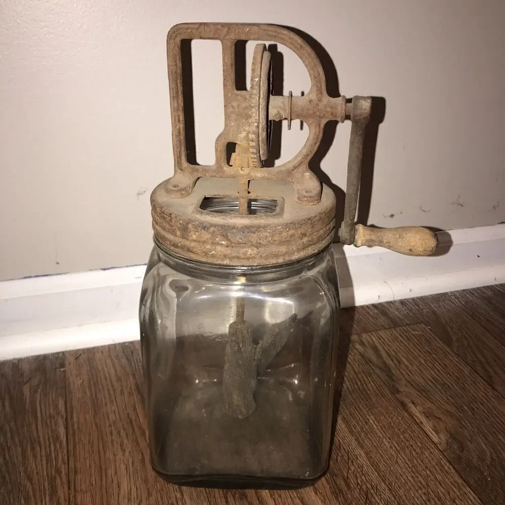 Rare Antique Vintage‎ Dazey No. 30 Glass 3 Quart Butter Churn Works